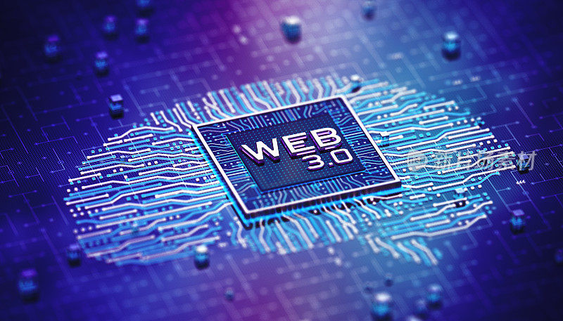 WEB 3.0 -技术芯片。大脑的概念